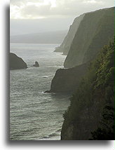 Pololu cliffs at sunrise::Hawaii, the Big Island, Hawaii Islands::