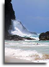 Hanakapi`ai Beach::Na Pali Coast on Kauai, Hawaii Islands::
