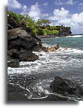 Plaża czarnego piasku Pa`iloa #1::Wyspa Maui, Hawaje::