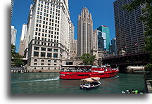 Chicago River::Chicago, Illinois, USA::