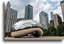 Cloud Gate Sculpture::Chicago, Illinois, USA::
