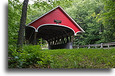 Red Covered Bridge::Franconia Notch State Park, New Hampshire, USA::
