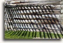 Line of Fraise (sharpened stakes)::Fort Stanwix, New York, United States::