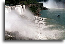 Dwa wodospady::Wodospad Niagara, stan Nowy Jork Stany Zjednoczone::