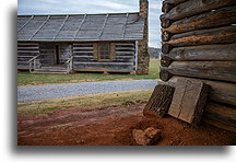 Wooden Cherokee Hut #1::Sequoyah Birthplace, Tennessee, USA::