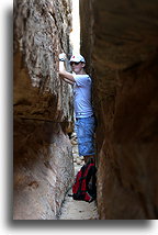 Inside the crack::Needle District in Canyonlands, Utah, USA::