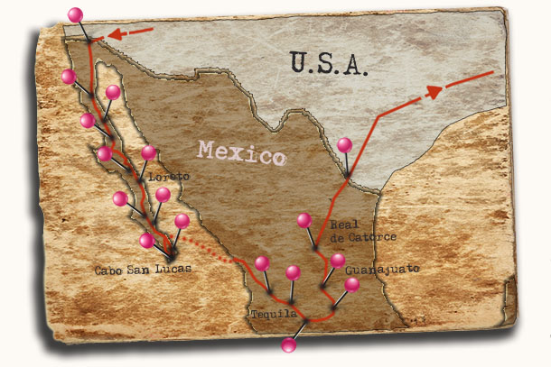 In the Footsteps of the Jesuit Missions - Expedition Map
