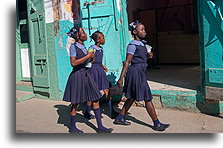 Schoolgirls::Cap-Haïtien, Haiti, Caribbean::