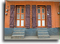 Wooden Doors with Stairs::Cap-Haïtien, Haiti, Caribbean::