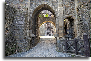 Gate to the Middle Castle::Helfštýn Castle, Czechia::