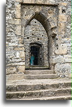 Gothic Entrance::Hukvaldy Castle, Czechia::