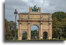 Arc de Triomphe du Carrousel::Luwr, Paryż, Francja::