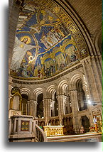 Mozaika zmartwychwstałego Chrystusa::Bazylika Sacré-Cœur, Paryż, Francja::