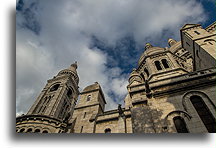 Side View::Sacré-Cœur Basilica, Paris, France::