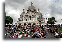 Crowded Stairs::Sacré-Cœur Basilica, Paris, France::