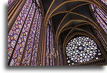 Rose Window::Sainte-Chapelle, Paris, France::