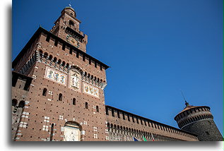 Wieża Filaretów::Zamek w Mediolanie, Włochy::