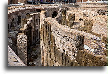 Hypogeum under Arena::Colosseum, Rome, Italy::