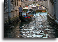 Gondolas::Venice, Italy::