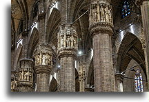 A Row of Columns::Milan Cathedral, Italy::