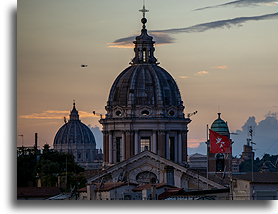 Maltese Flag above Palazzo Malta::Rome, Italy::