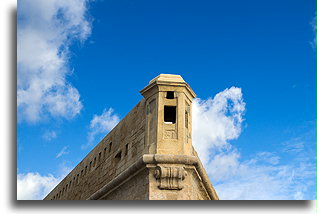 Bastion górnego fortu::Fort St Elmo, Valletta, Malta::