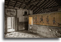 Wall paintings for kids by unknown prisoner::Auschwitz Concentration Camp::
