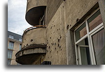 Bullet marks, Stanisława Worcella St::Kraków, Poland::