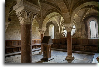 Romanesque Chapter House #1::Wąchock Abbey, Poland::