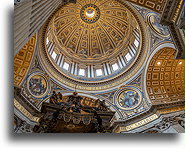 Interior of the Great Dome::St. Peter's Basilica, Vatican::