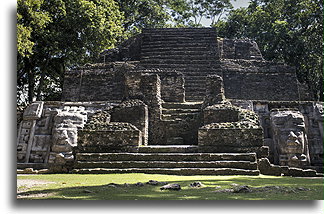 Mask Temple::Lamanai, Belize::