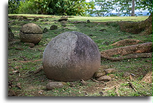 Two Stone Spheres::Batambal, Costa Rica::