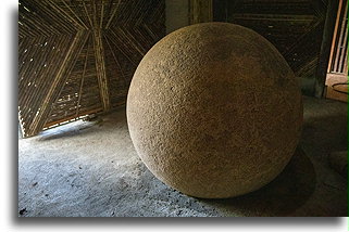 Our first stone sphere::Boruca Village, Costa Rica::
