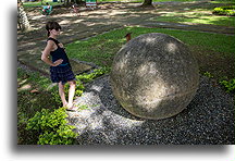 Stone Sphere in the Public Park #1::Palmar Sur, Costa Rica::