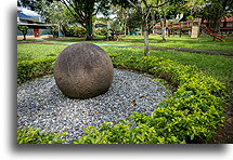 Stone Sphere in the Public Park #2::Palmar Sur, Costa Rica::