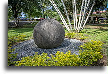 Stone Sphere in the Public Park #3::Palmar Sur, Costa Rica::