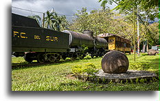 Stone Sphere in the Public Park #5::Palmar Sur, Costa Rica::