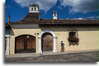 Cobblestone Street::Antigua Guatemala, Guatemala::