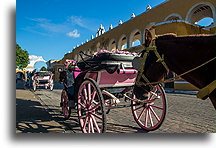 Horse Carriages::Izamal, Yucatán, Mexico::
