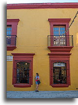 House in Zocalo::Oaxaca, Mexico::