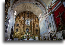 Gold Laminated Altarpiece::Pinos, Zacatecas, Mexico::