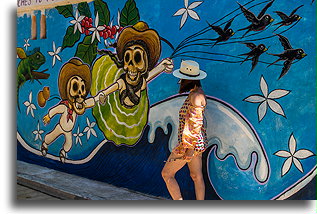 Mural w Zapolite #1::Zapolite, Oaxaca, Meksyk::