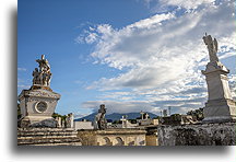 Tombs with Volcano View::Granada, Nicaragua::