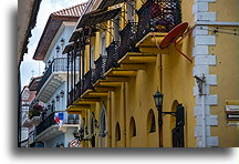 Balconies Above the Street #1::Casco Viejo, Panama::