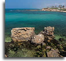 Ruins of the Harbor::Caesarea, Israel::