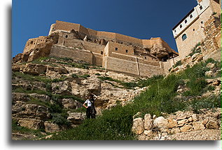 View from Kidron Valley::Mar Saba Monastery, Palestinian territory::