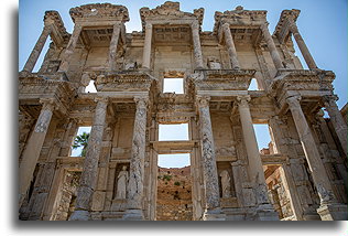 Façade of the Library of Celsus::Ephesus, Turkey::