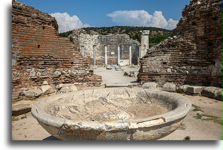 Baptismal Font in Church of Mary::Ephesus, Turkey::