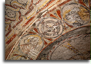 Iconoclastic decorations::Keşlik Monastery, Cappadocia, Turkey::