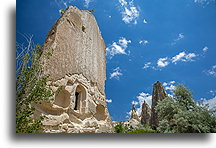 Towering Rock::Zindanönü Church, Cappadocia, Turkey::
